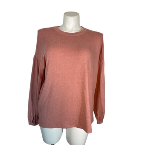 Madewell Plus Dreamiest Knit Long-Sleeve Tee Soft Pink dusty rose coral - Picture 2 of 10